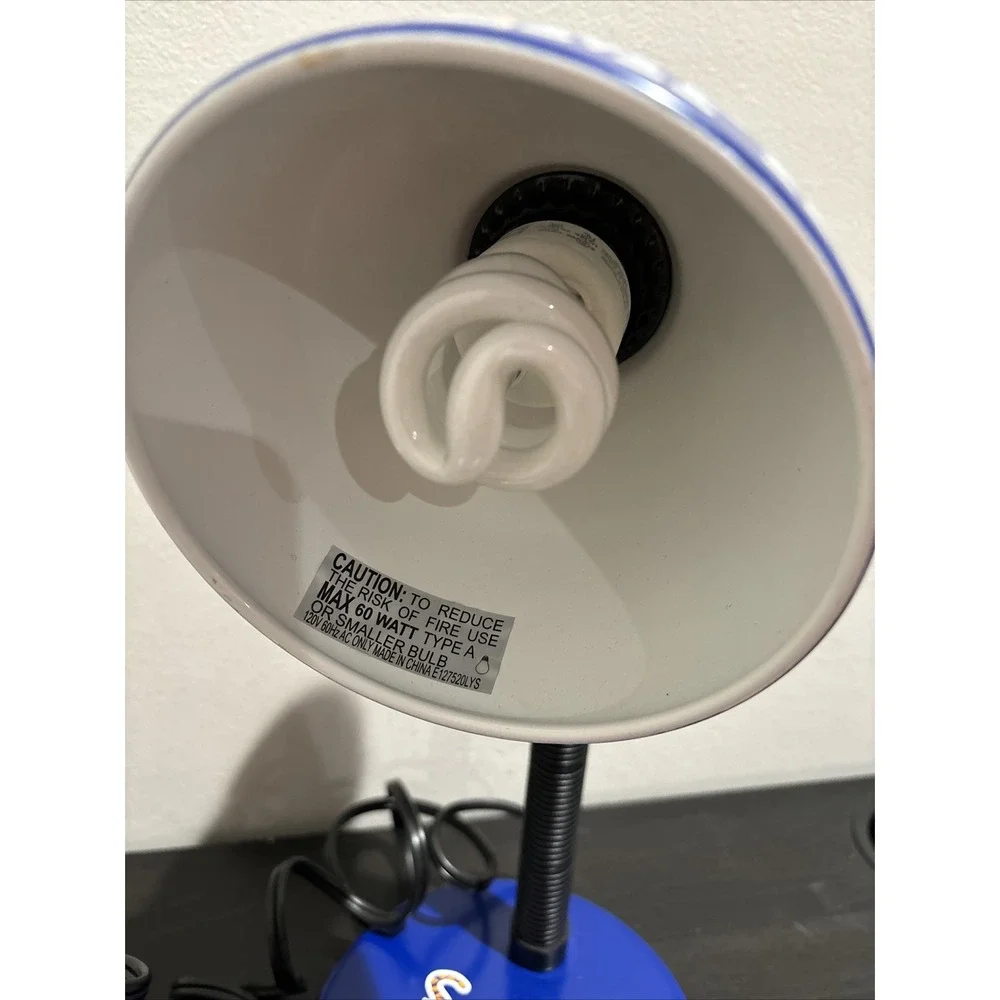 Vintage University Of Memphis Tigers Football Blue Adjustable Desk Table Lamp